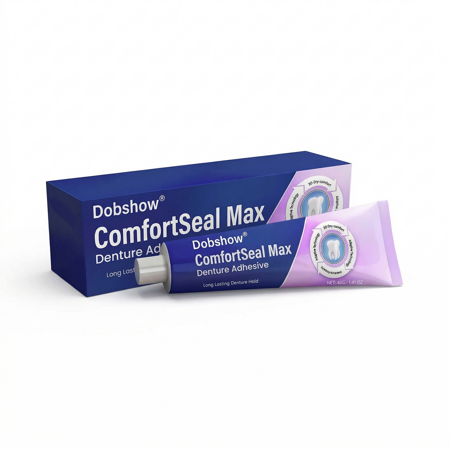 Dobshow® ComfortSeal Max Denture Adhesive—🦷96-hour long-lasting, heat adaptive technolog