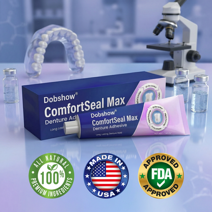 Dobshow® ComfortSeal Max Denture Adhesive—🦷96-hour long-lasting, heat adaptive technolog