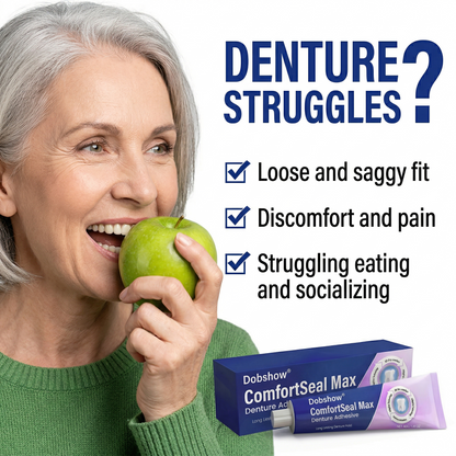 Dobshow® ComfortSeal Max Denture Adhesive—🦷96-hour long-lasting, heat adaptive technolog