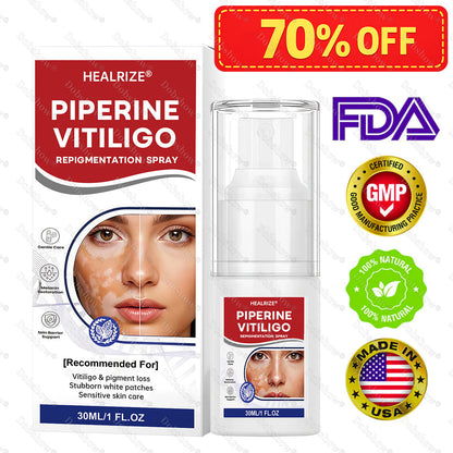 👨‍⚕️🔥Healrize® Piperine Vitiligo Repigmentation Spray - 🌿Steroid-Free Botanical Formula | Gentle & Effective for All Skin Types
