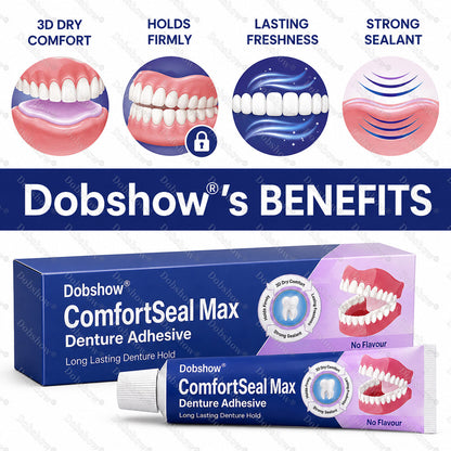 ⚡79K+SOLD⚡Dobshow® 🦷ComfortSeal Max Denture Adhesive | Up to 120-Hour Hold