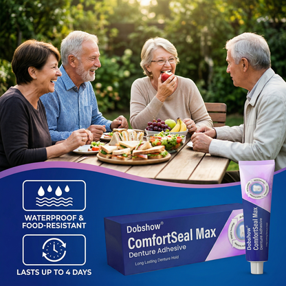 Dobshow® ComfortSeal Max Denture Adhesive—🦷96-hour long-lasting, heat adaptive technolog