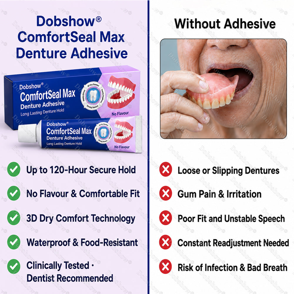 🦷Dobshow® ComfortSeal Max Denture Adhesive