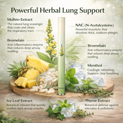 Healrize® Natural Mullein Lung Support Aroma Diffuser——– 🍃Deep Lung Cleanse Support