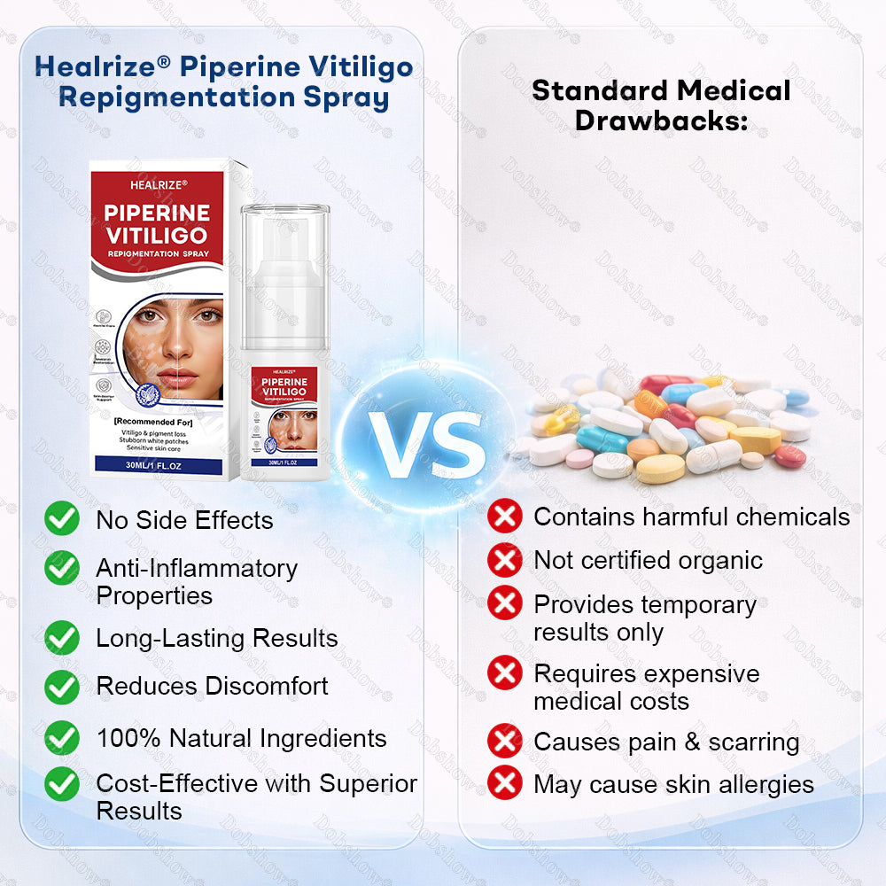 👨‍⚕️🔥Healrize® Piperine Vitiligo Repigmentation Spray - 🌿Steroid-Free Botanical Formula | Gentle & Effective for All Skin Types