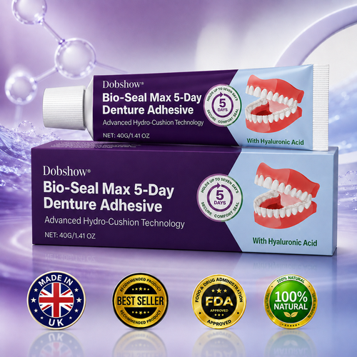 🦷LIMITED SPECIAL OFFER  Dobshow® Bio-Seal Max 5-Day Denture Adhesive
